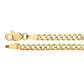 14K Yellow Gold 4.7mm Diamond-Cut Curb Chain