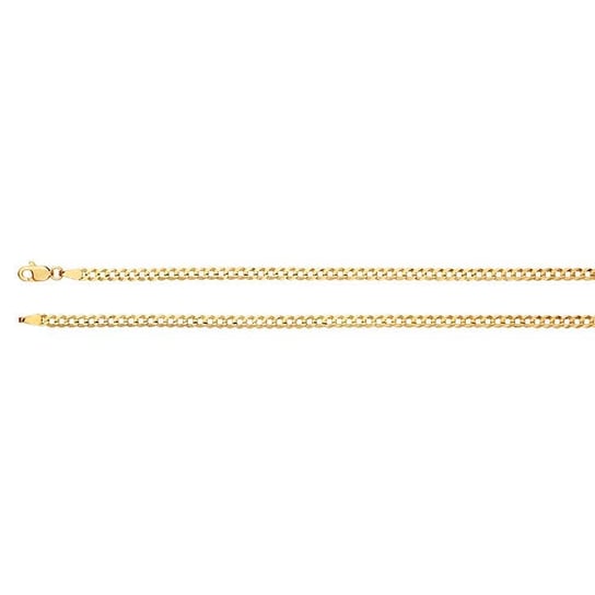 14K Yellow Gold 4.7mm Diamond-Cut Curb Chain