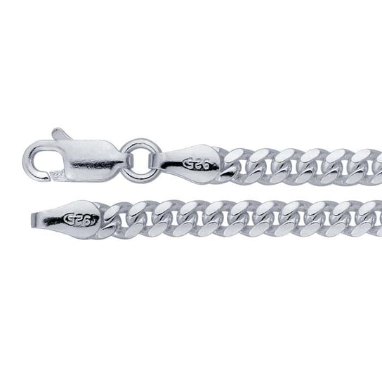 Diamond Cut Curb Chain Sterling Silver 4.1mm Wide