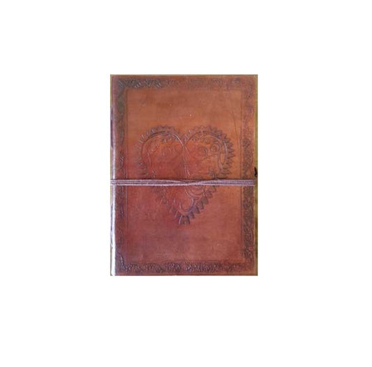 Journal Leather Blank Heart Cord 5 x 7