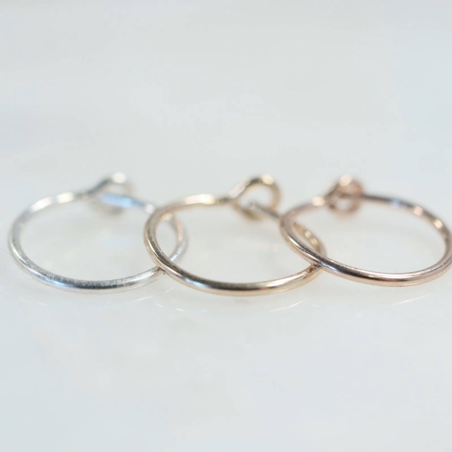 Cartilage Hoop Earring Plain - Choose Your Diameter, Gauge, Metal