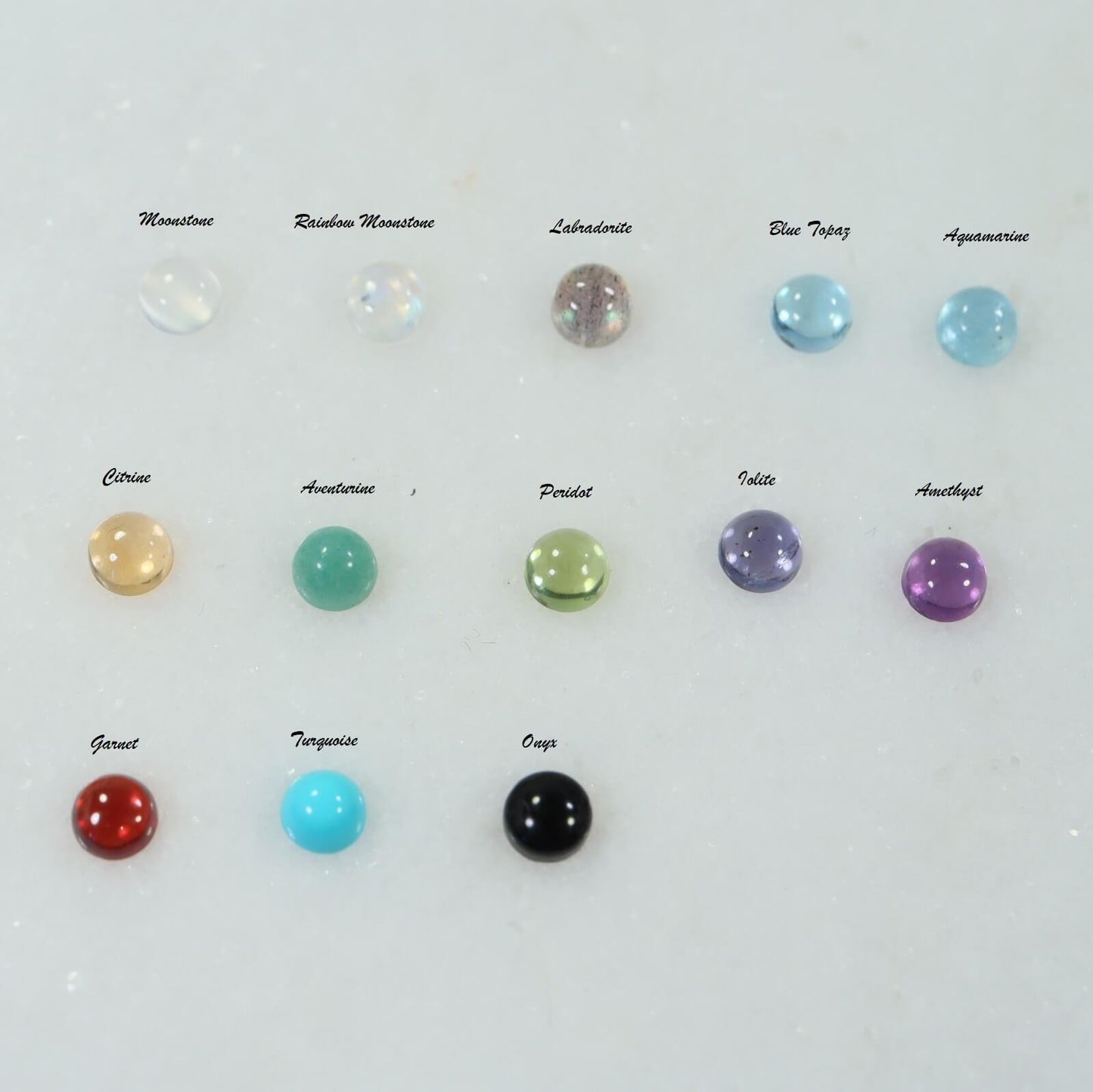 Septum Ring with 4mm Gemstone SINGLE - 16 Gauge, Choose Your Diameter and Metal