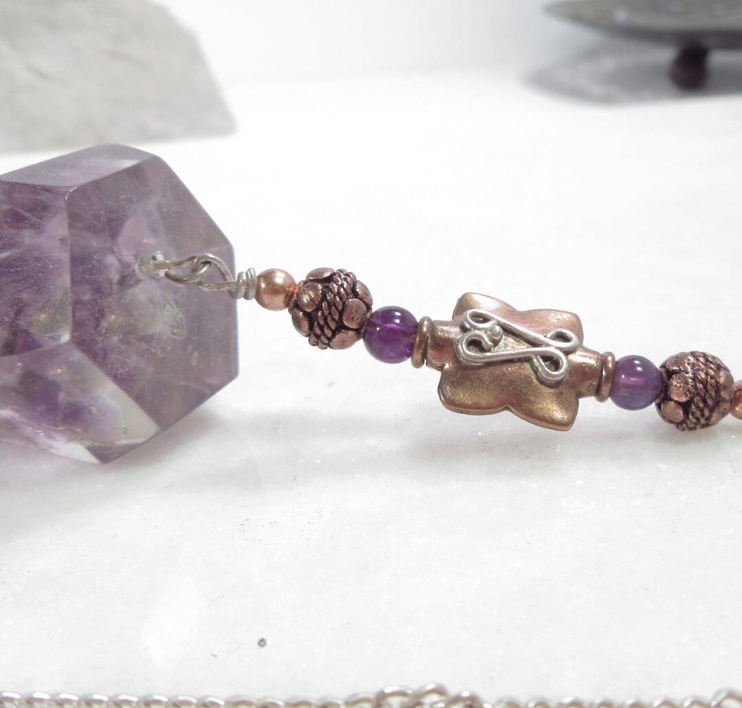 Pendulum Amethyst Chip Pendulum with Copper