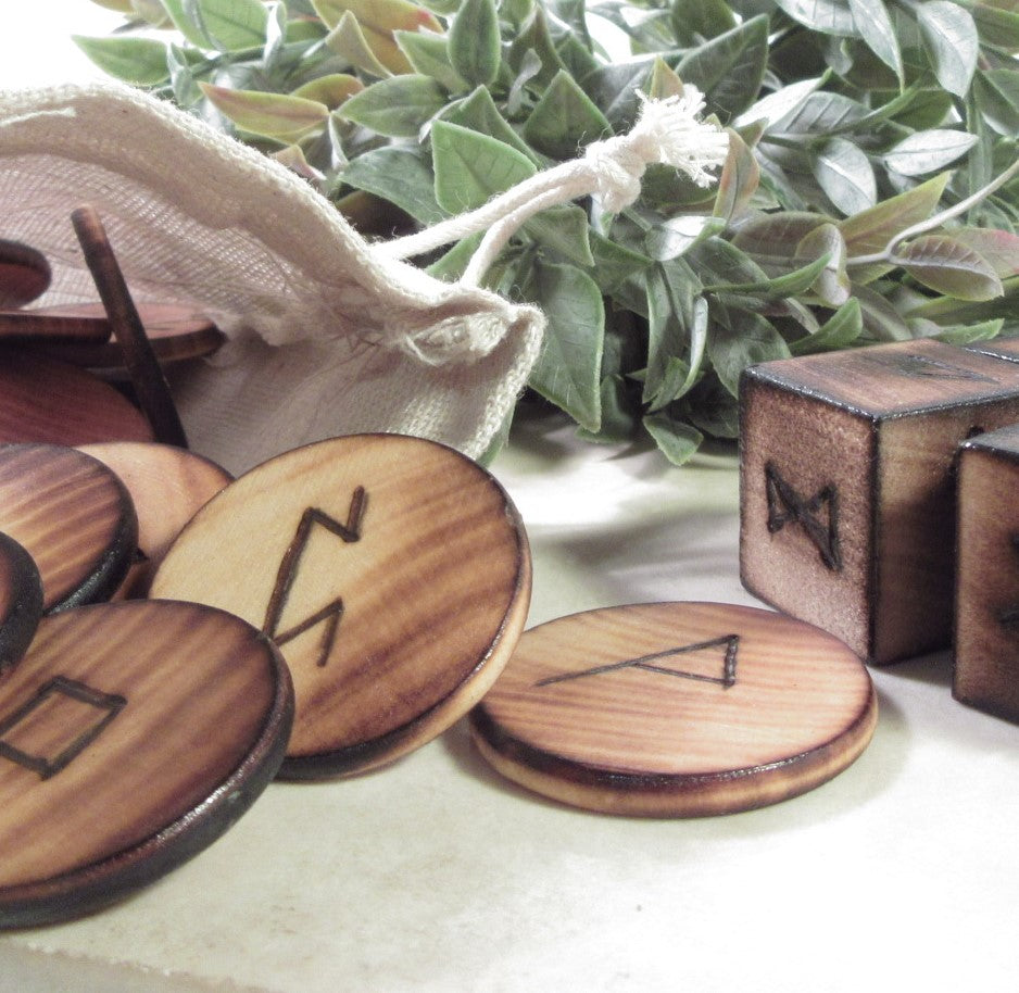 Futhark Rune Set - Choose Rounds or Dice