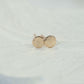 gold hammered post earrings