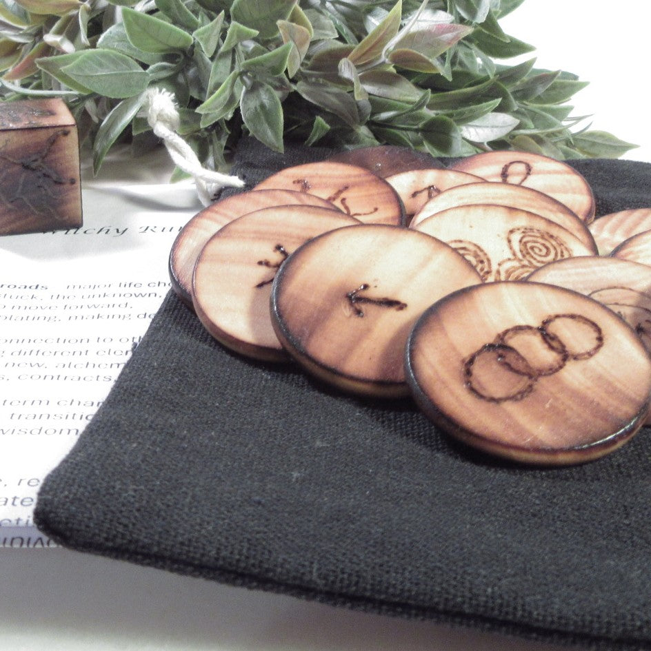 Witchy Rune Set - Choose Rounds or Dice