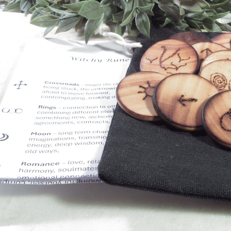 Witchy Rune Set - Choose Rounds or Dice