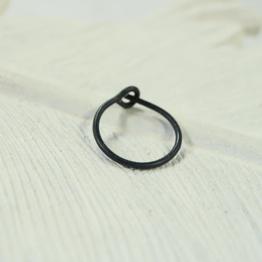 Men's Hoop Earring Plain - SINGLE Niobium Choose Your Diameter, Gauge