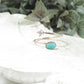 Rings Turquoise & White Topaz 1mm Wide Choose Your Metal, Size and Texture