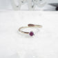 Rings Amethyst 1.5mm Wide Choose Your Metal, Size and Texture