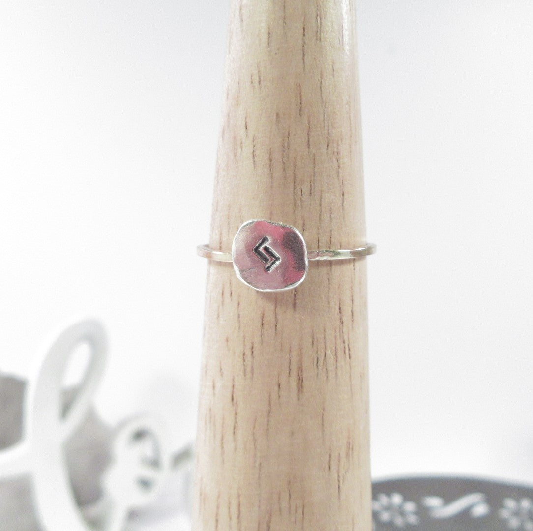 Nugget Stacking Rings Runes - Mixed Metals Choose Your Band & Symbol