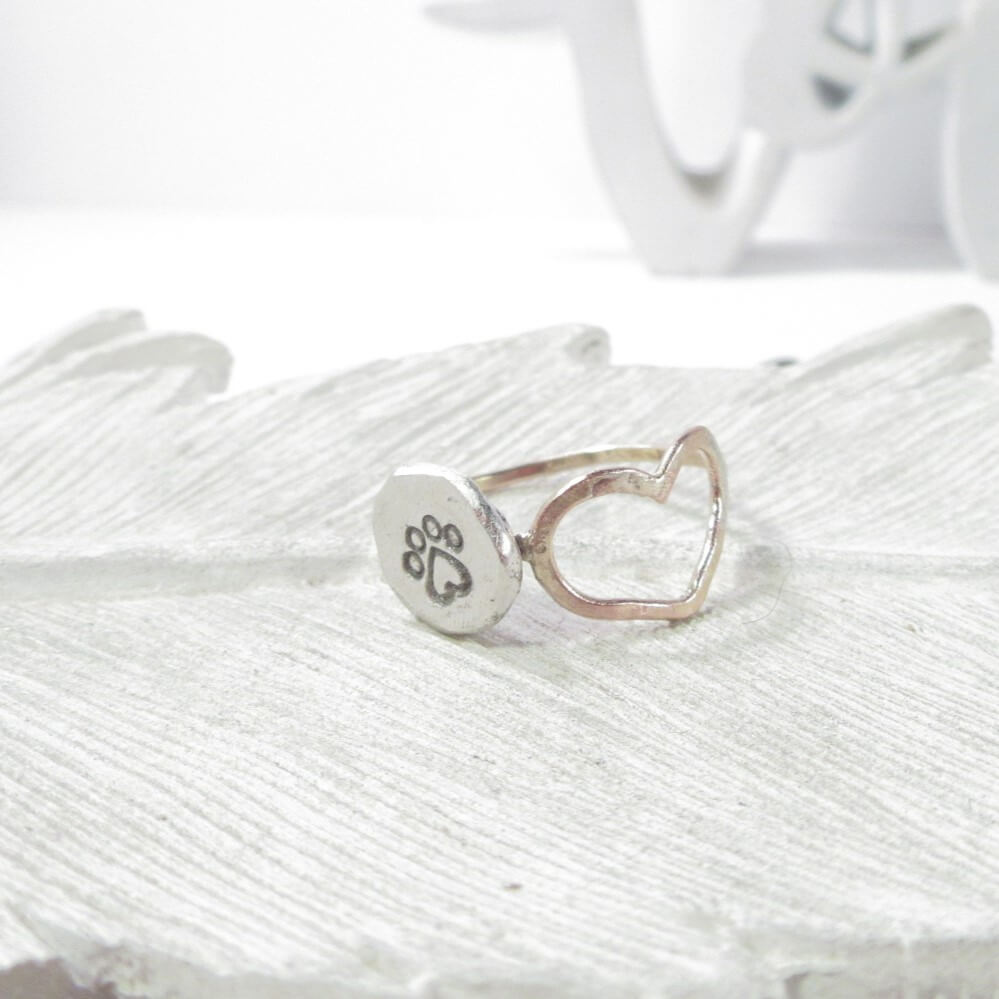 Memorial or Love of Dogs Ring - Mixed Metals Choose Your Band