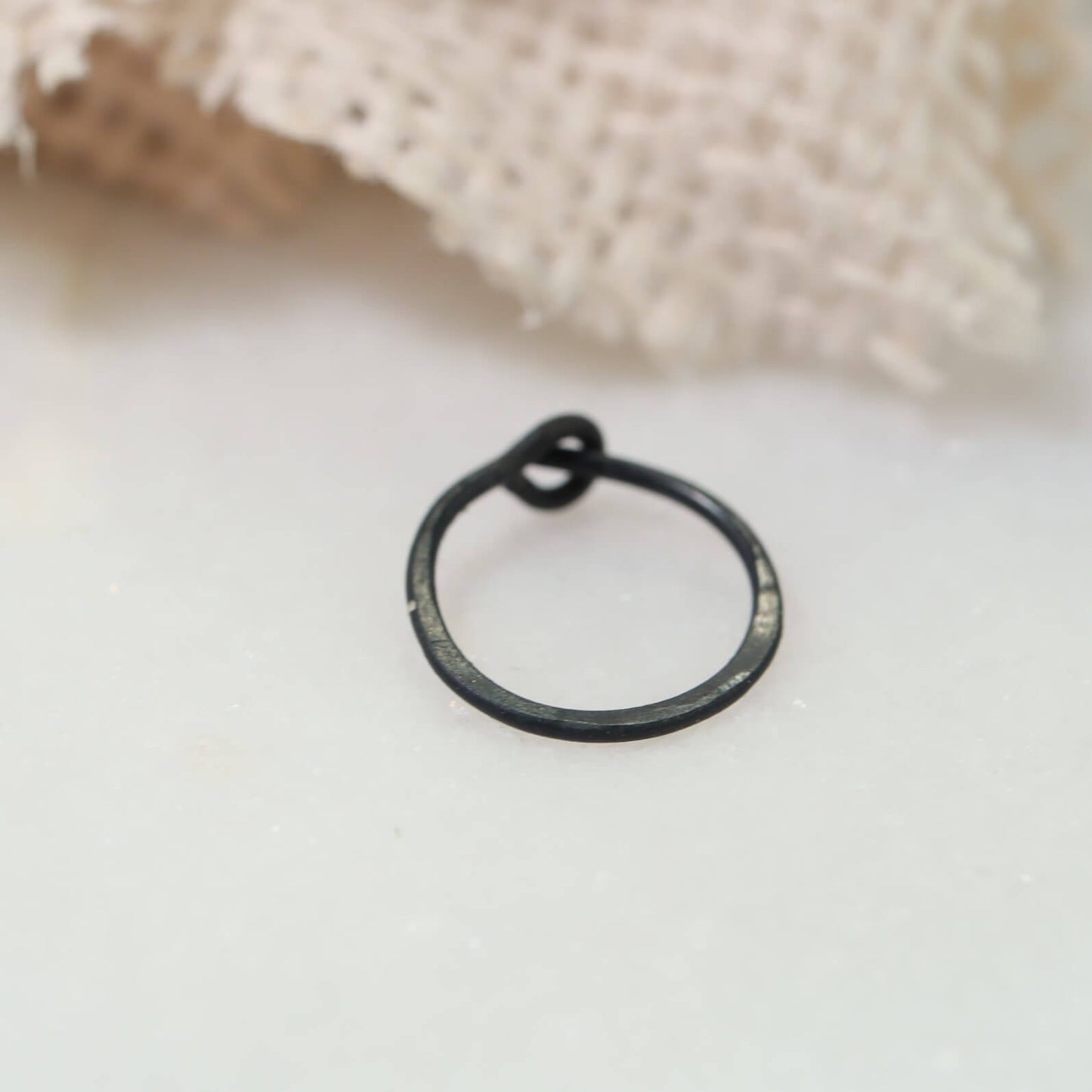 Cartilage Hoop Niobium Hammered - Choose Your Color, Gauge, Diameter