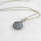 Nugget Necklace Much Love White Topaz Mixed Metals