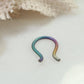 Septum Retainer Flared Shape - 16 Gauge, Niobium, Your Choice of Color