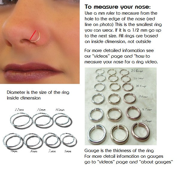 Average nose hot sale ring diameter