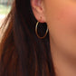 Hoop Earring Light Plain 1 inch Choose Your Metal