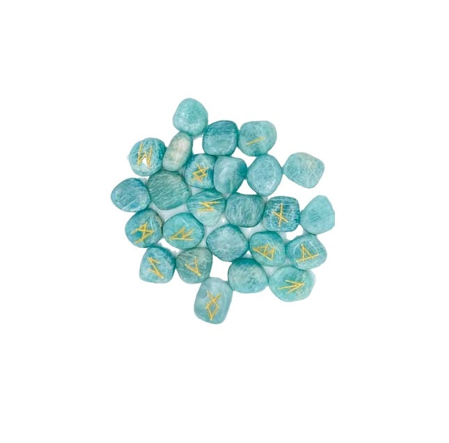 Amazonite Rune Stone Set