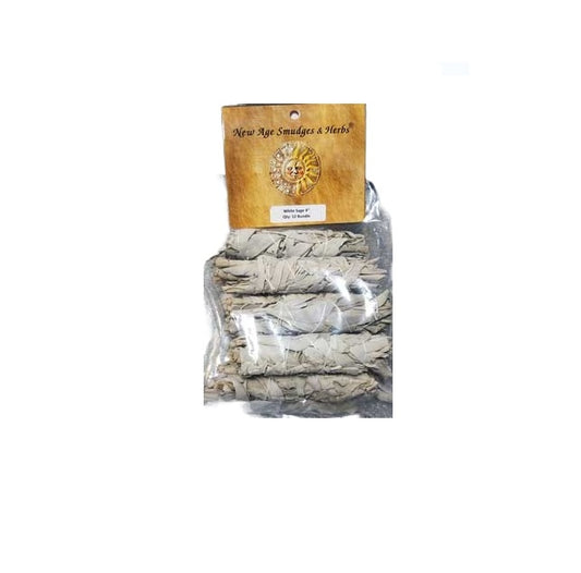 White Sage Smudge Sticks 3.5 Inch 12 Pk