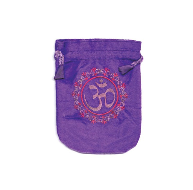 purple om tarot bag