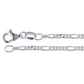 Sterling Silver 2.2mm Diamond-Cut Figaro Chain