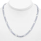 Sterling Silver 6mm Diamond-Cut Figaro Chain