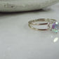 Ring Aura Topaz Gemstone 1mm Double Choose Your Metal and Size